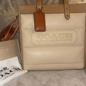 Coach Quilted Leather Large Field Tote